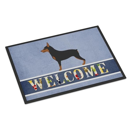 Carolines Treasures Carolines Treasures BB8323JMAT Miniature Pinscher Welcome Indoor or Outdoor Mat - 24 x 36 in. BB8323JMAT
